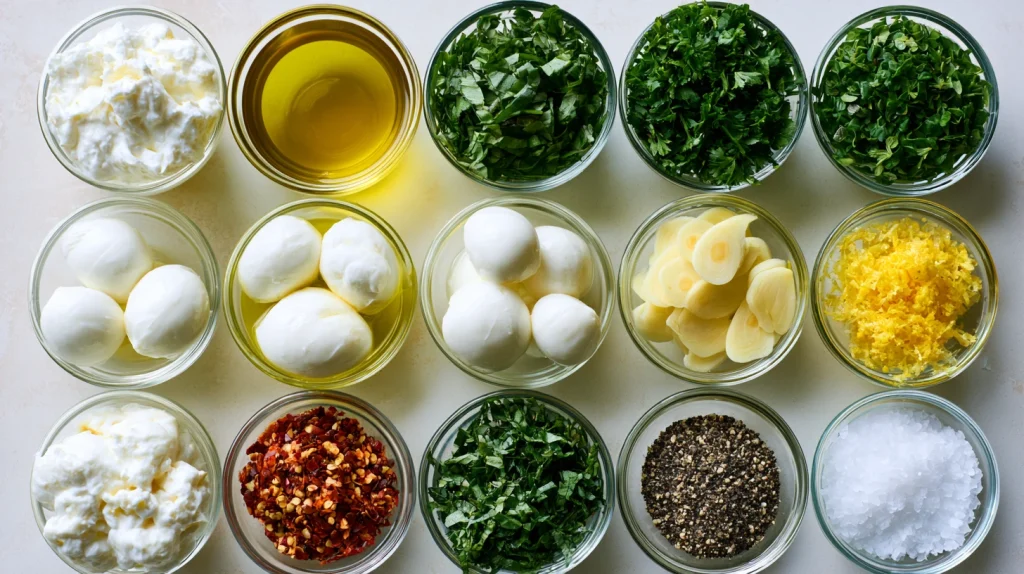 Marinated Mozzarella and Burrata - Easy Italian Appetizer 3 Marinated Mozzarella and Burrata