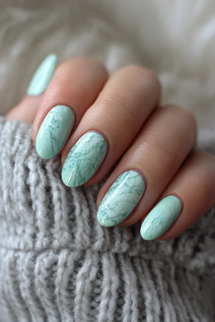 13 Summer Nails Green Ideas 14 Mixed Green Shades Manicure