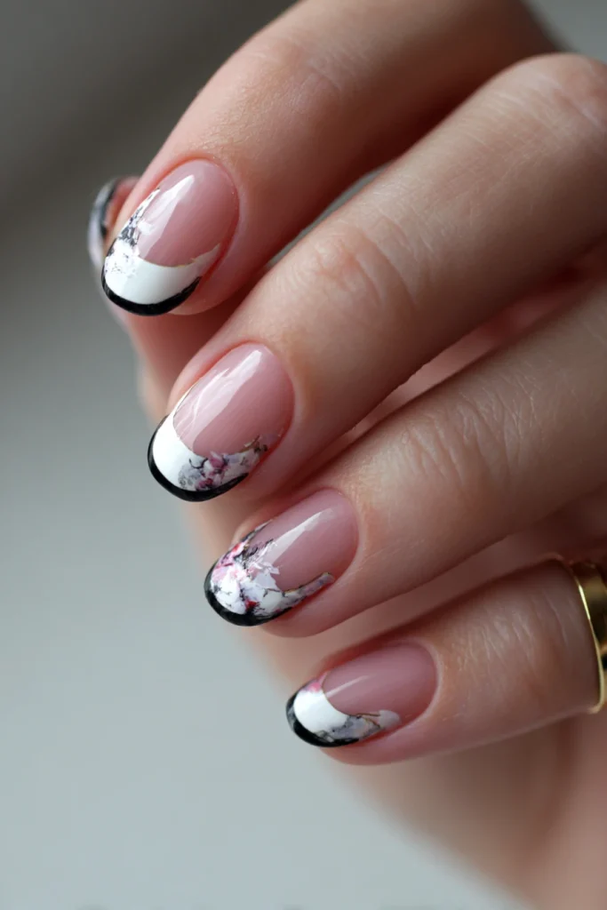 8 Special Summer Nails Inspiration Ideas 9 Modern French Tips Nails with Creative Details