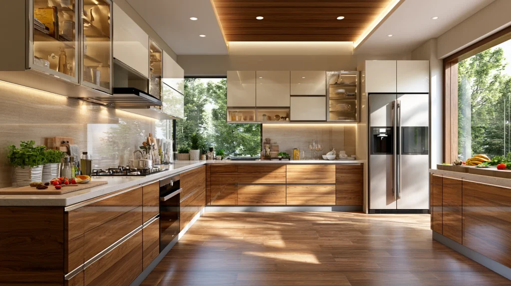 11 Famous Indian Kitchen Design Ideas 2 Modern Indian Modular Kitchen with Clean Lines