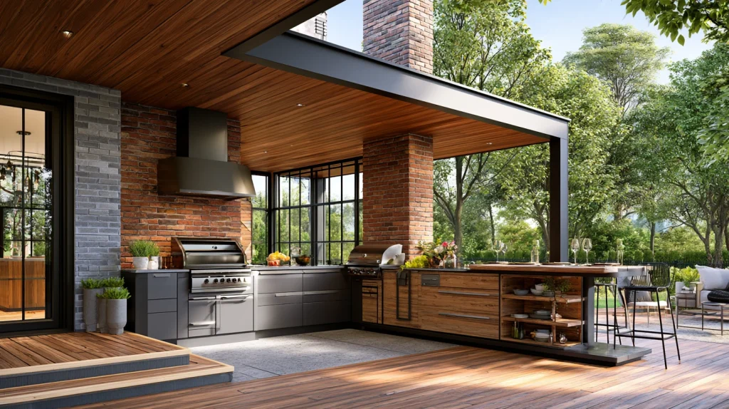 9 Modern Outdoor Kitchen Design Ideas 2 Modern Outside Kitchen with Built In Grill