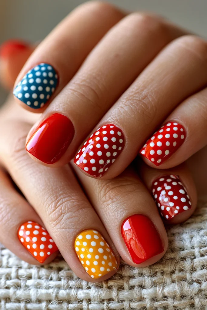 10 Red Nails Ideas 7 Nail Art Designs Colorful with Red Focus