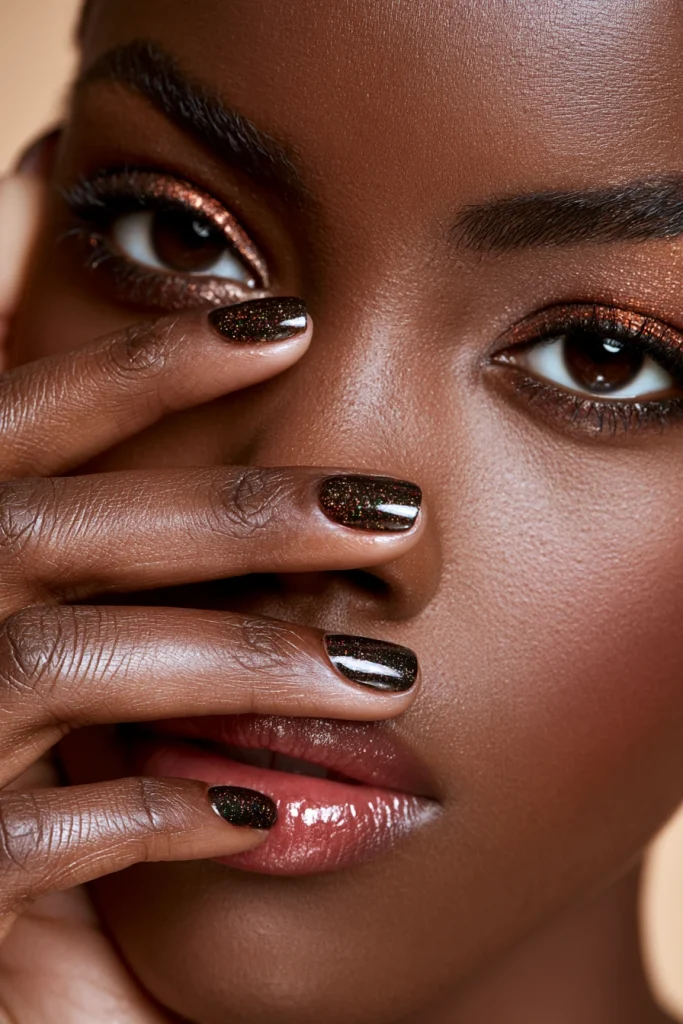 12 Brown Nails Design Ideas 8 Nail Art for Black Skin with Espresso Shades