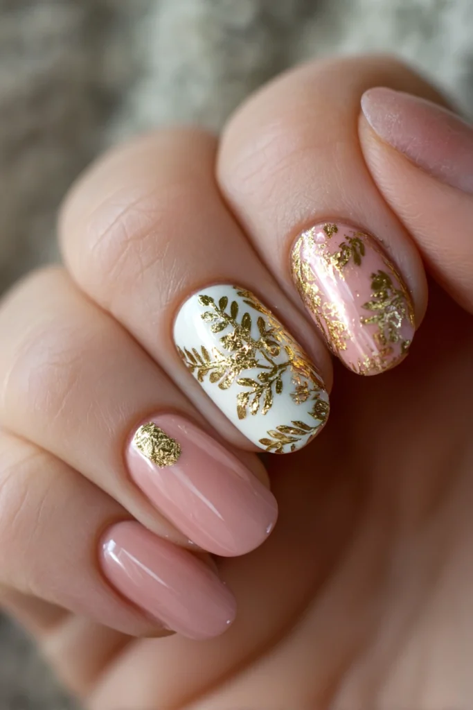 9 Pretty Summer Nails Ideas 10 Nail Art for Vacation with Gold Details
