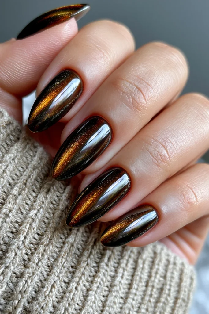 9 Brown Cat Eye Nails Ideas 7 Nail Forms for Custom Cat Eye Extensions 1