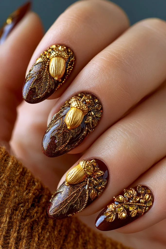 9 Brown Fall Nails Ideas 5 Nail Inspiration Autumn with Matte Finish 2