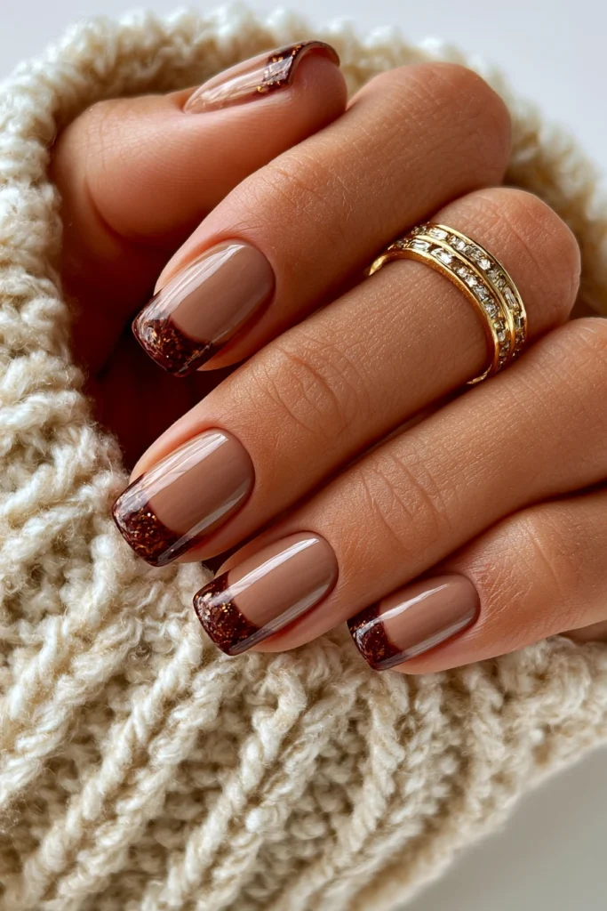 10 Brown French Tip Nails Ideas 8 Nail Swag Brown French Square Style