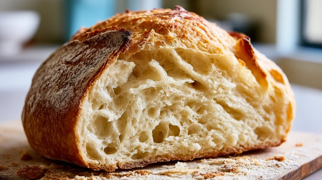 No Knead Dutch Oven Bread - Easy Crusty Homemade Bread 2 No Knead Dutch Oven Bread