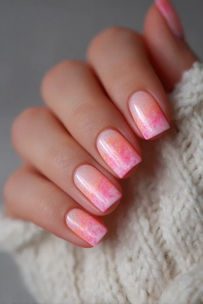 10 Nude Summer Nails Ideas 7 Nude Nails with Unas Rosadas Glow