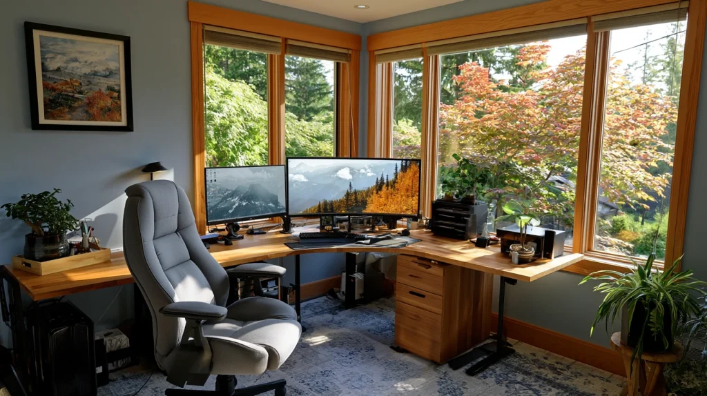 7 Famous Home Office Corner Desk Ideas 6 Office Room Setup at Home with Corner Focus