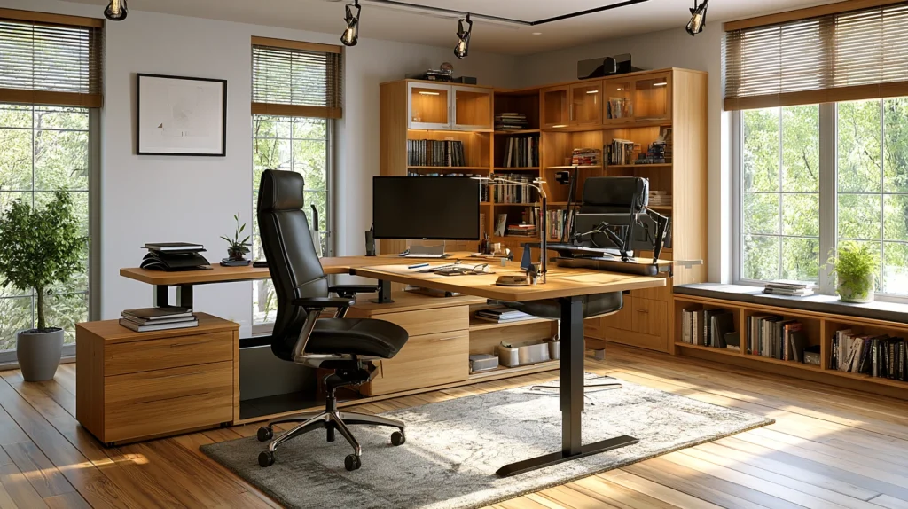8 Famous Home Office Lighting Ideas 6 Office With Standing Desk Task Lighting