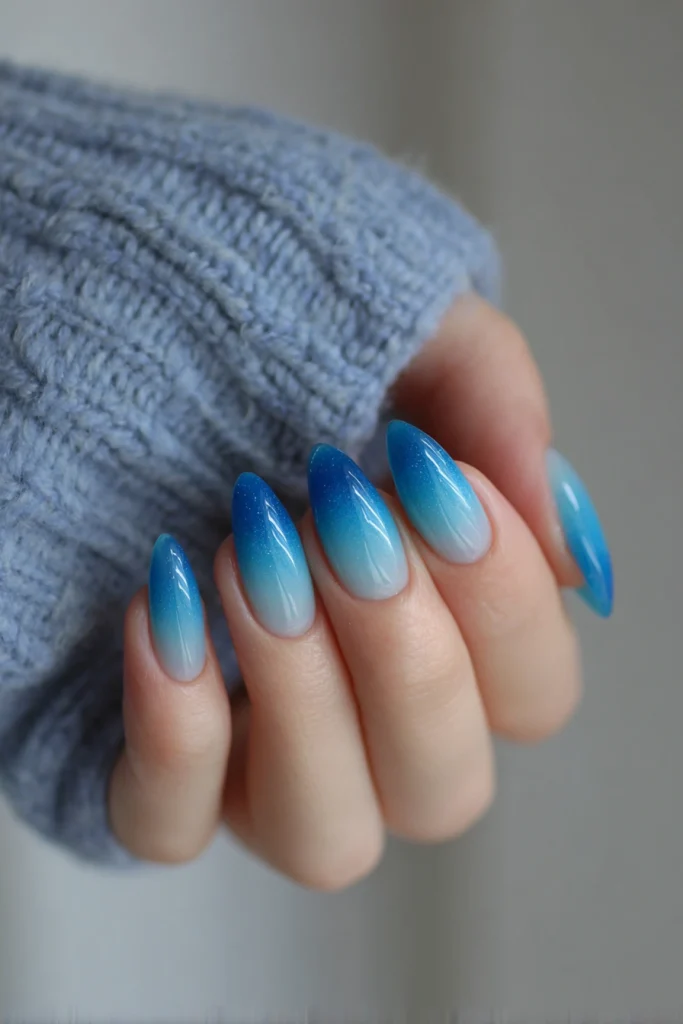 11 Summer Duck Nails Ideas 7 Ombre Blue Duck Nails