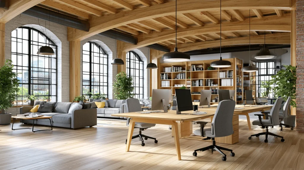 7 Modern Minimalist Office Interior Design Ideas 3 Open Working Space Office with Minimal Furniture