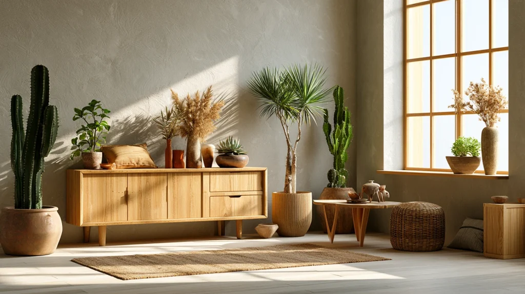 7 Unique Cactus Plants Indoor Ideas 5 Pair Cactus with Neutral Textured Walls