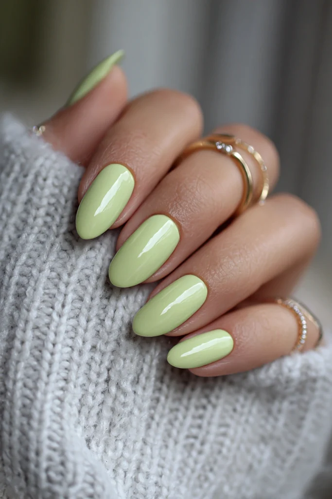 13 Summer Nails Green Ideas 2 Pistachio Green Nails for a Fresh Summer Look