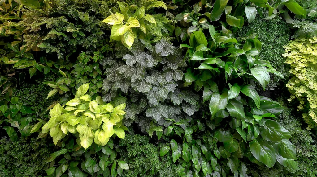 11 Special Wall Plants Indoor Ideas 3 Plant Wall Indoor with Mixed Green Textures