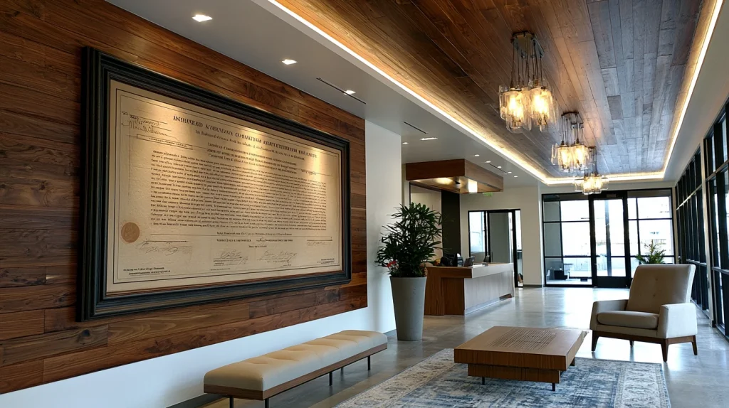 7 Modern Office Interior Design Creative Wall Ideas 4 Plaque on Wall Corporate Achievement Display