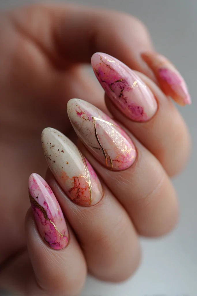 8 Short Almond Nails Summer Ideas 6 Pretty Acrylic Nails with Minimal Art