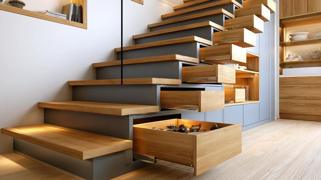 8 Modern Under Stairs Storage Ideas 3 Pull Out Drawers Under the Steps
