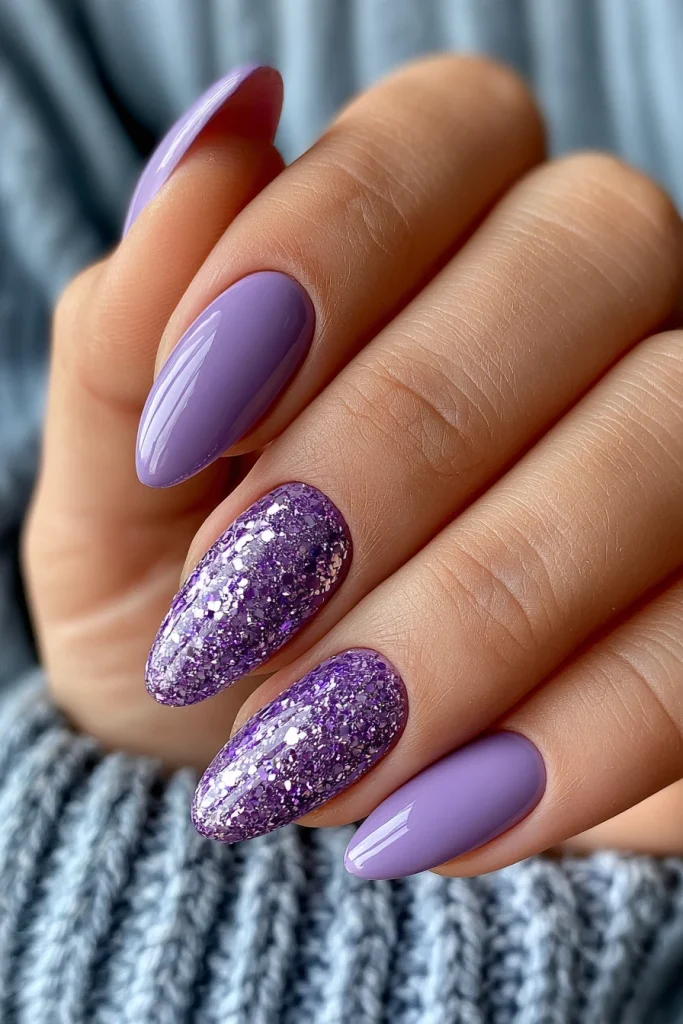 10 Summer Nails Purple Ideas 3 Purple Almond Nail Inspo for Elegant Shape