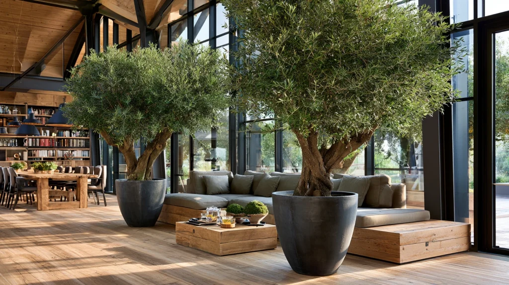 10 Famous Indoor Tree Plants Ideas 3 Real Olive Tree Indoor in Big Planters