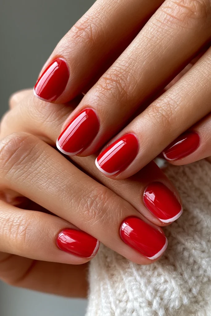 10 Red Nails Ideas 5 Red French Tip Nails