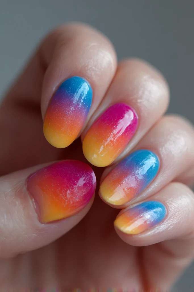 10 Summer Ombre Nails Ideas 11 Reverse Ombre Summer Nails