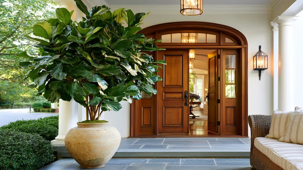 7 Unique Large Indoor Plants Ideas 4 Rubber Plant for Indoor Front Entrance Ideas