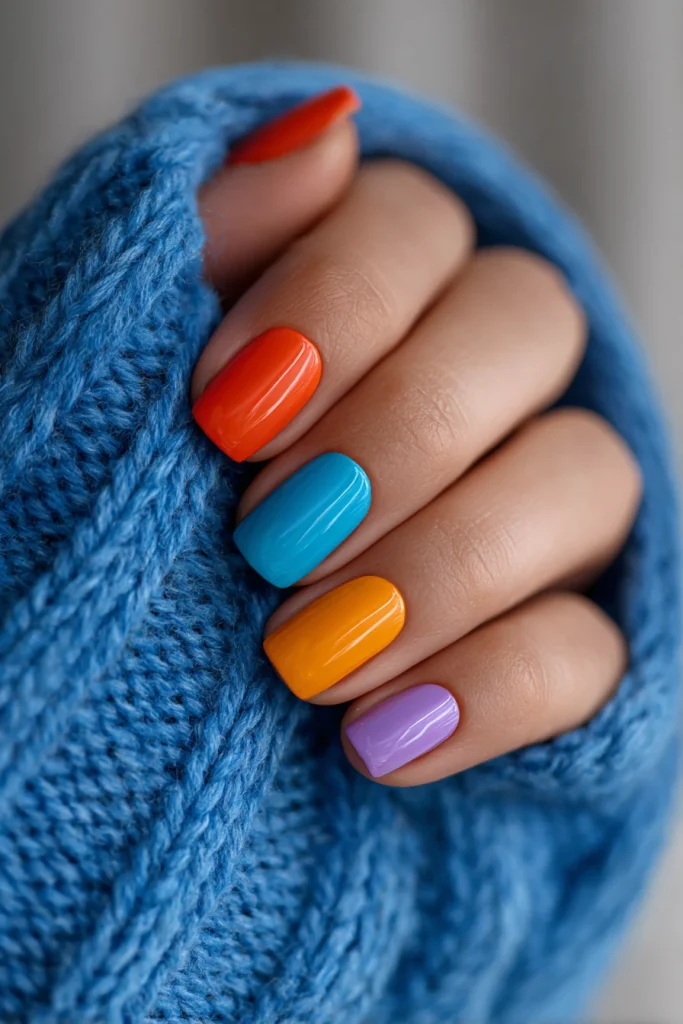 8 Short Almond Nails Summer Ideas 5 Short Acrylic Nails in Bold Colors