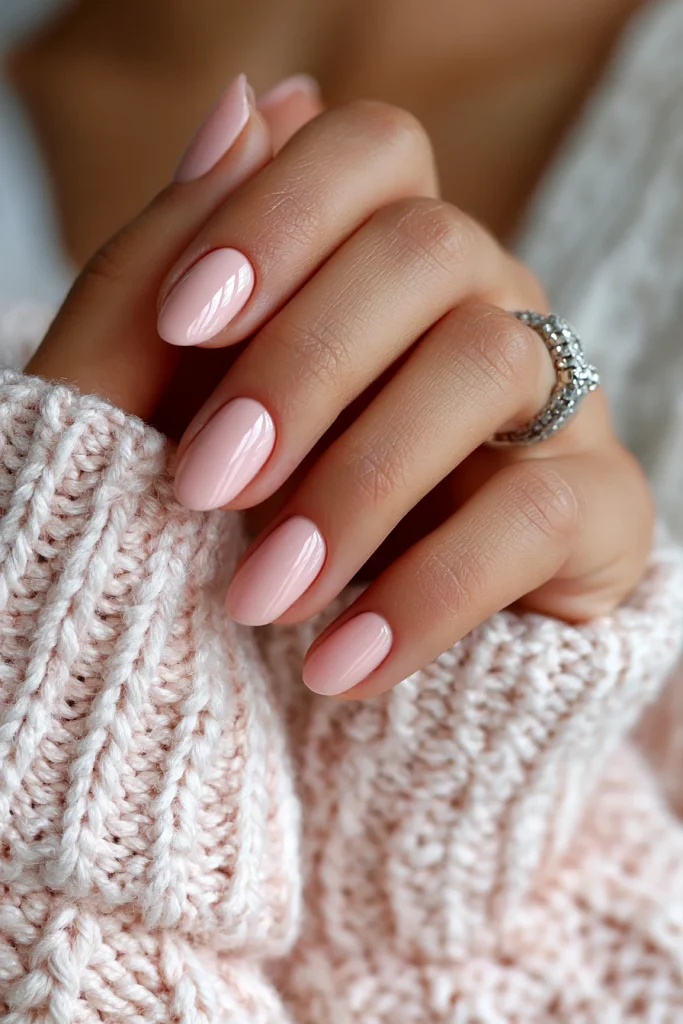 9 Soft Summer Nails Ideas 6 Short Almond Nails in Soft Pink