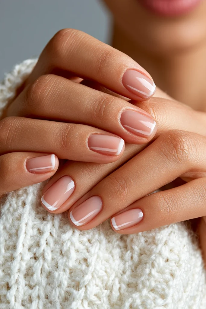 8 Glazed Donut Nails Ideas 3 Short Rounded Acrylic Nails with Glazed Finish
