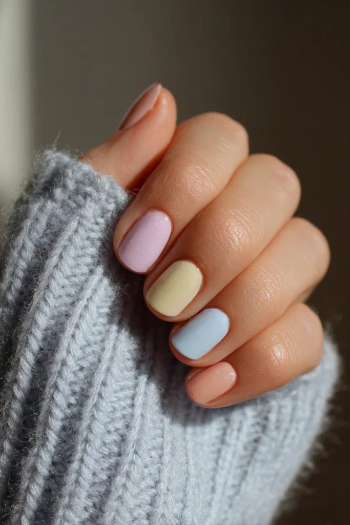 8 Shellac Nails Summer Ideas 8 Short Short Nail Inspo with Pastel Shades