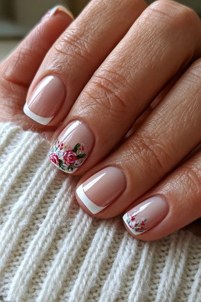 11 French Tip Summer Nails Ideas 11 Simple French Tips with Floral Accents