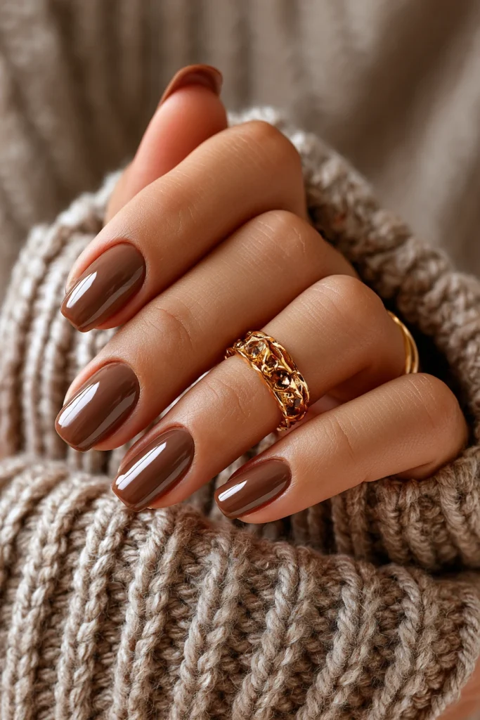 8 Coffee Brown Nails Design Ideas 9 Simple Nail Extensions in Coffee Brown