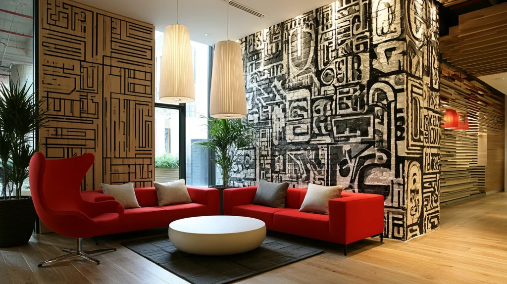 7 Modern Office Interior Design Creative Wall Ideas 3 Slogan Text Design Feature Wall