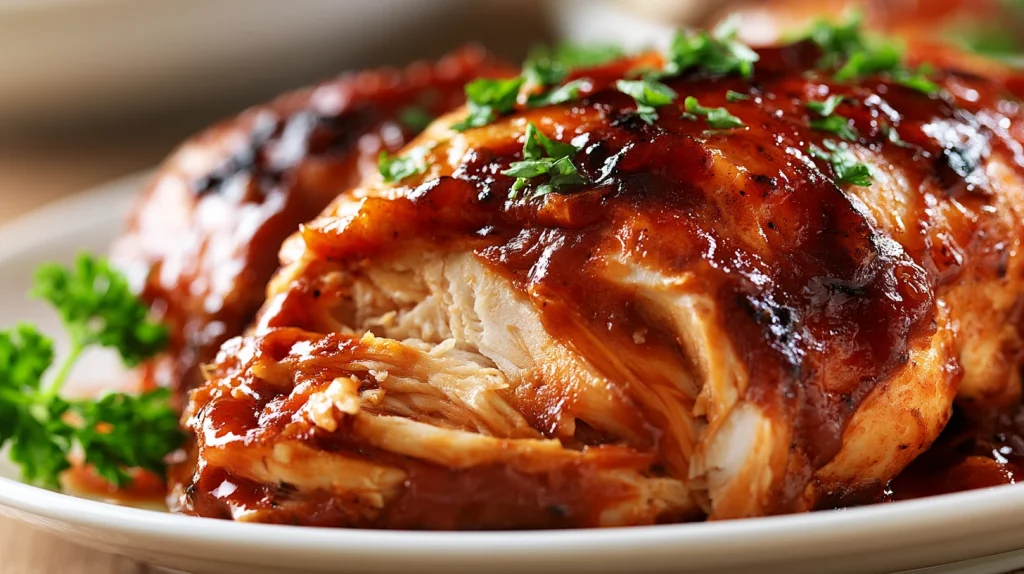 Slow Cooker BBQ Chicken Breast - Easy BBQ Chicken Recipe 2 Slow Cooker BBQ Chicken Breast