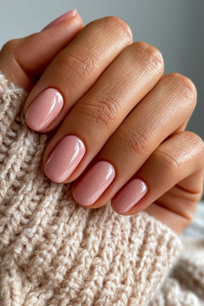 8 Short Glazed Donut Nails Ideas 3 Soft Pink Glazed Donut Nails