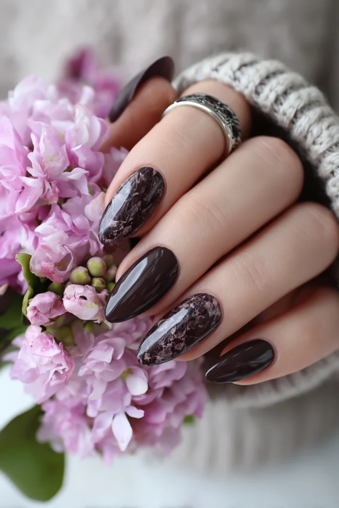 10 Dark Summer Nails Ideas 10 Spring Nails Almond Shape with Dark Colors