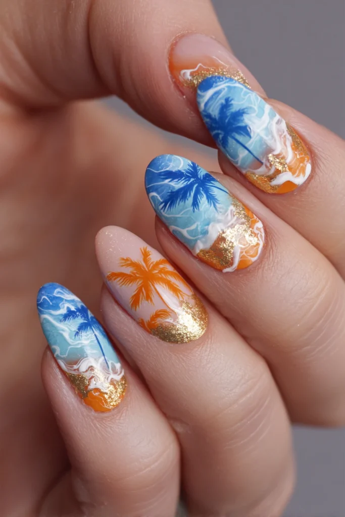 8 Special Summer Nails Inspiration Ideas 7 Summer Vacay Nails Inspired by Tropical Destinations 1