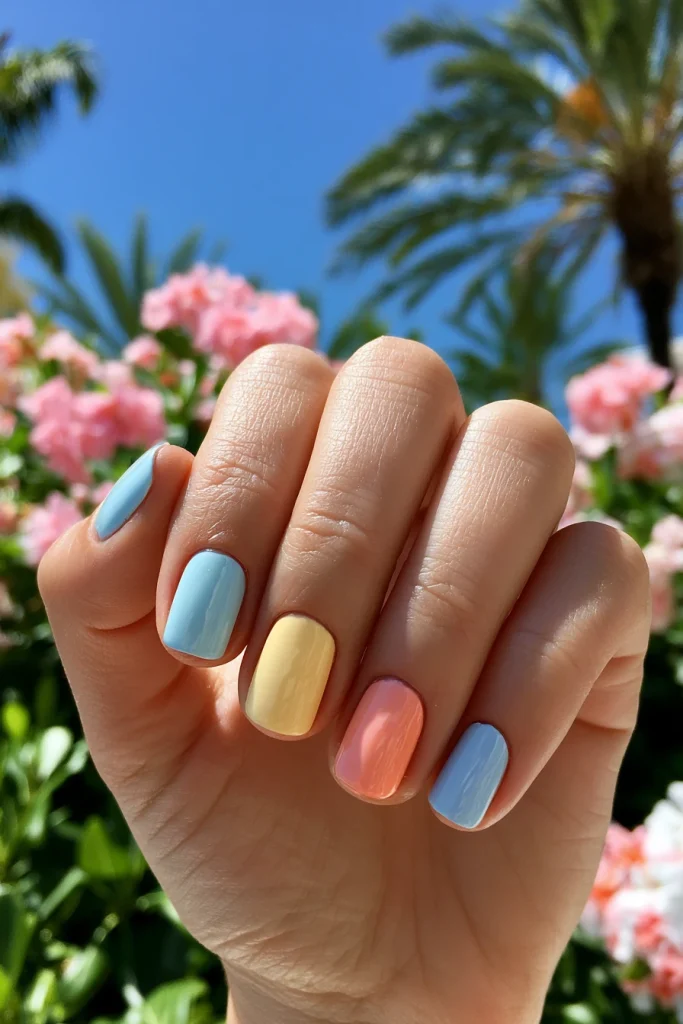 9 Summer Nails One Color Ideas 10 Summer Vacay Nails in Soft Pastels