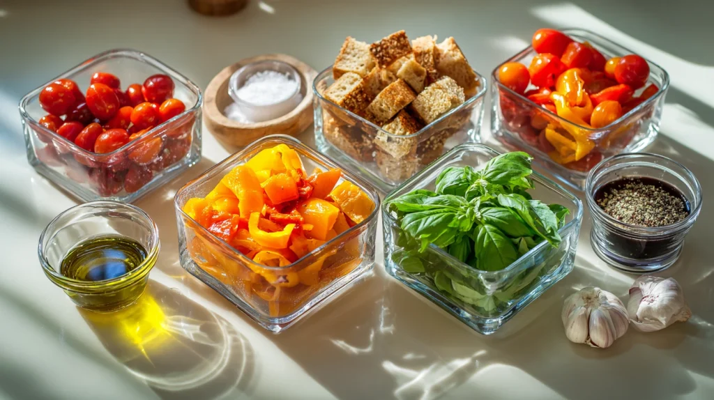 Sweet Pepper Panzanella Salad - Fresh Summer Flavor 2 Sweet Pepper Panzanella Salad