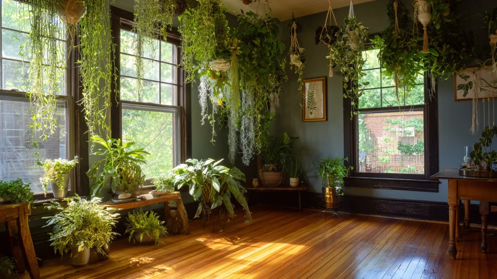 12 Modern Indoor Plants Styling Ideas 10 Use Hanging Plants for Vertical Interest