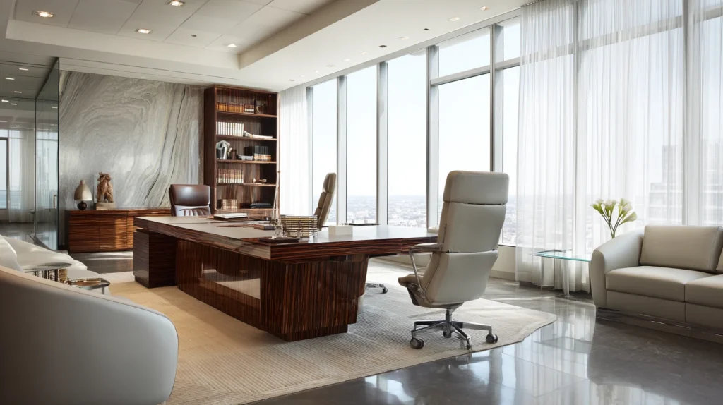 8 Modern CEO Office Interior Design Ideas 3 Use a Statement Executive Office Design Interior