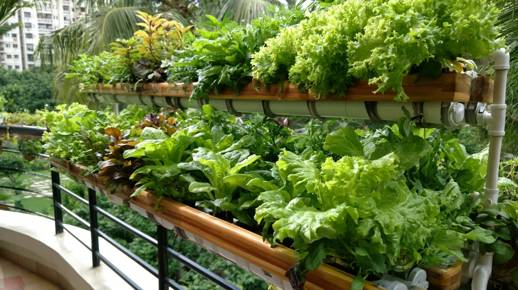 9 Unique Balcony Vegetable Garden Ideas 8 Vegetable Garden Balcony with Hydroponic Tubes