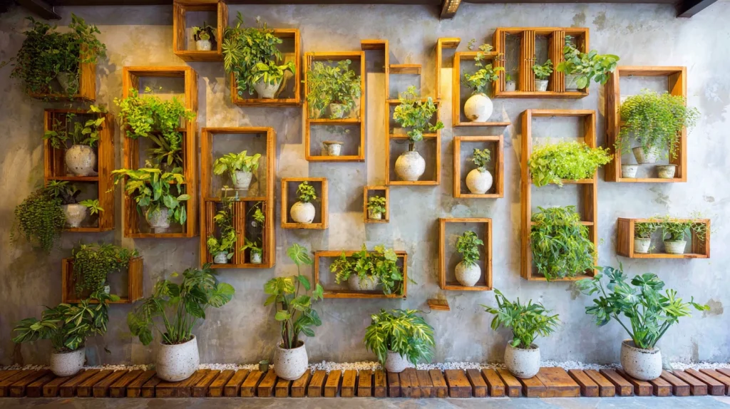 11 Special Wall Plants Indoor Ideas 10 Wall Design Ideas with Wooden Plant Frames