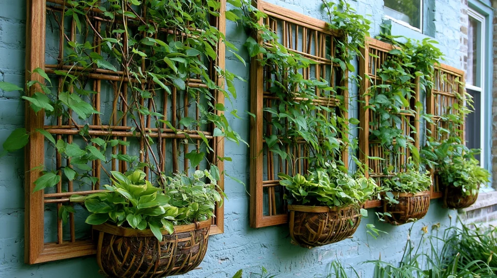 10 Smart Tomato Trellis Ideas 9 Wall Mounted Trellis for Small Spaces