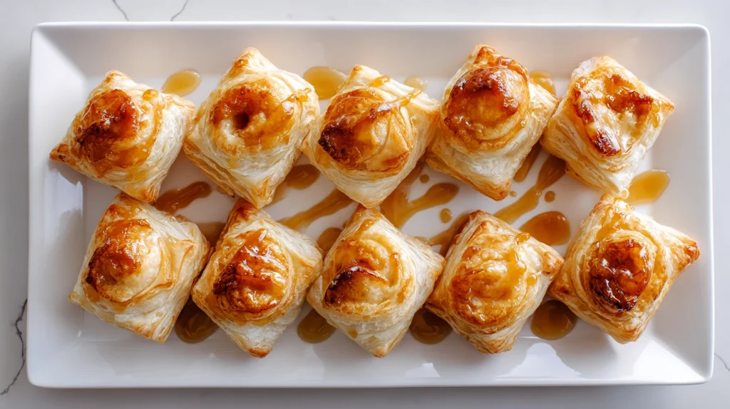 Warm Brie and Hot Honey Puff Pastry Bites - Best Appetizer 13 Warm Brie and Hot Honey Puff Pastry Bites