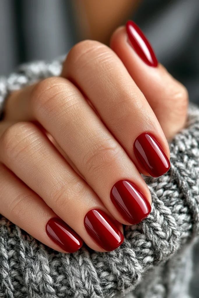 9 Dark Red Nails Ideas 3 Wine Red Nail Paint with Gloss Finish