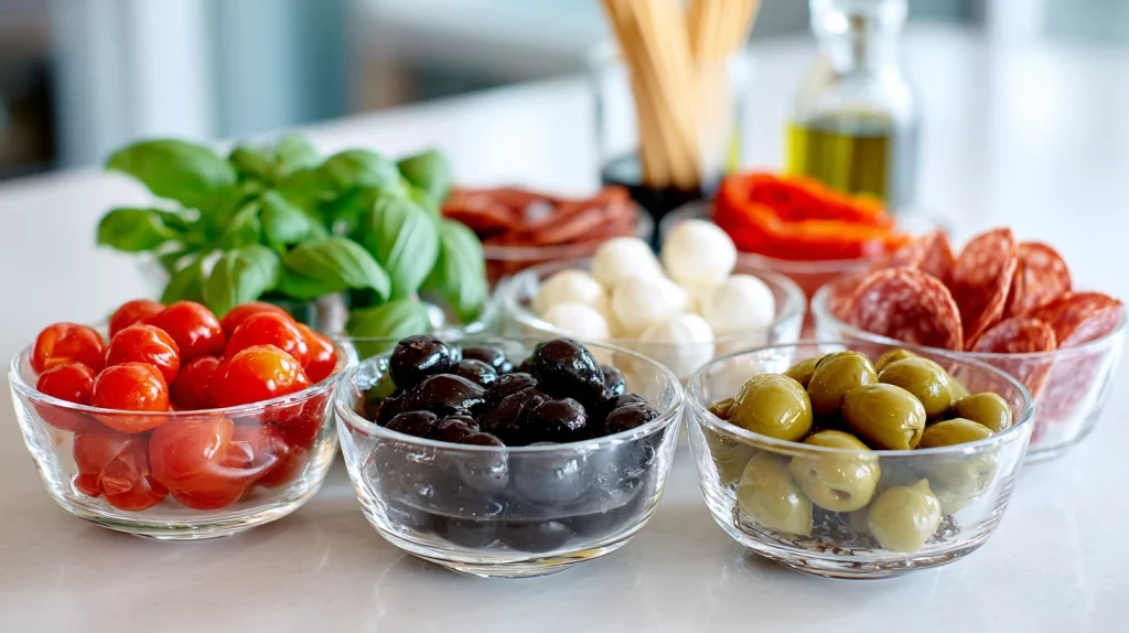 Easy Antipasto Skewers - Best Italian Flavored Appetizer 2 Antipasto Skewers