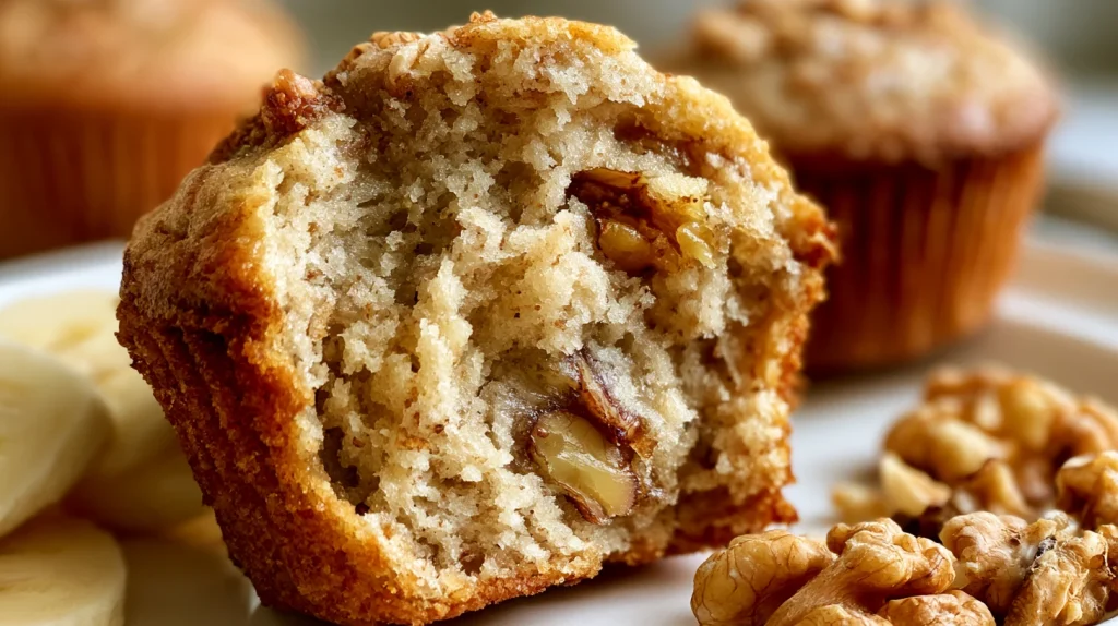 Banana Nut Muffins Recipe - Easy, Soft & Moist Muffins 2 Banana Nut Muffins
